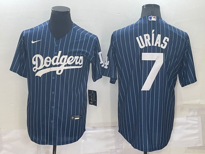 Men's Los Angeles Dodgers Julio Urias #7 Blue Stitched Jersey